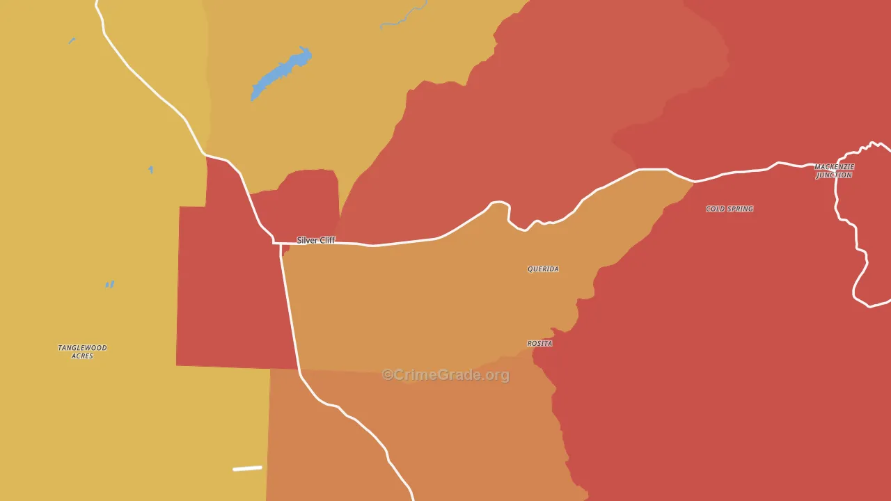 Custer County, CO Map of Theft Rates