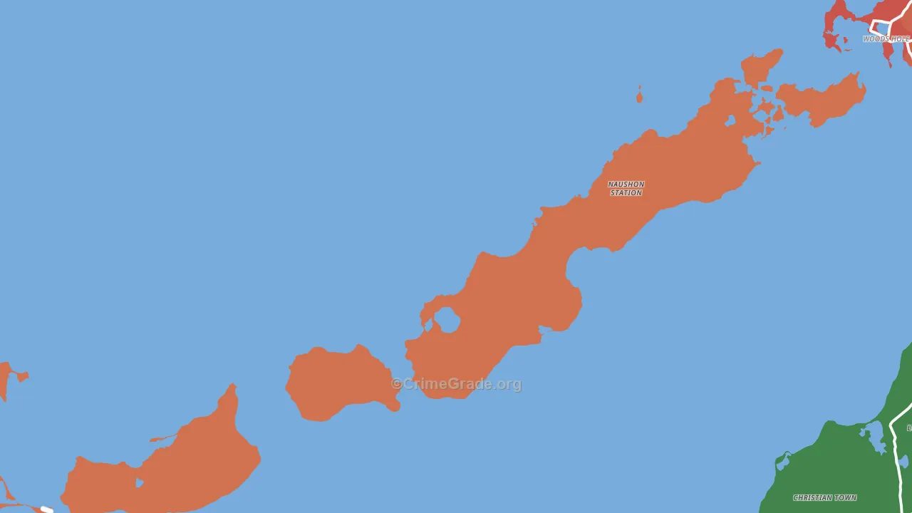 Cuttyhunk, MA Map of Theft Rates
