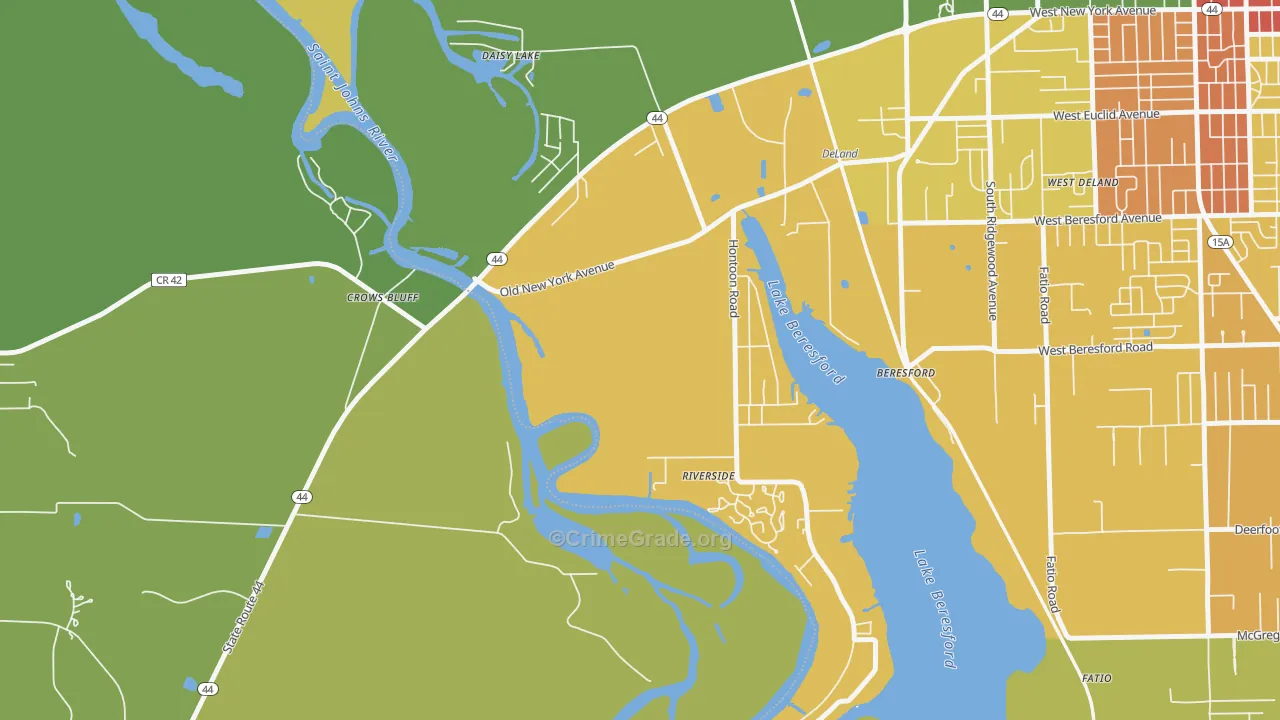 Cypress Lake Estates, FL Map of Theft Rates