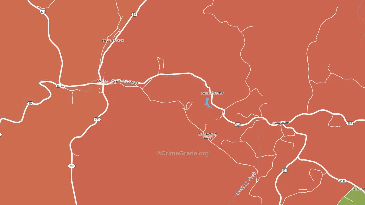 Dabolt, KY Map of Theft Rates