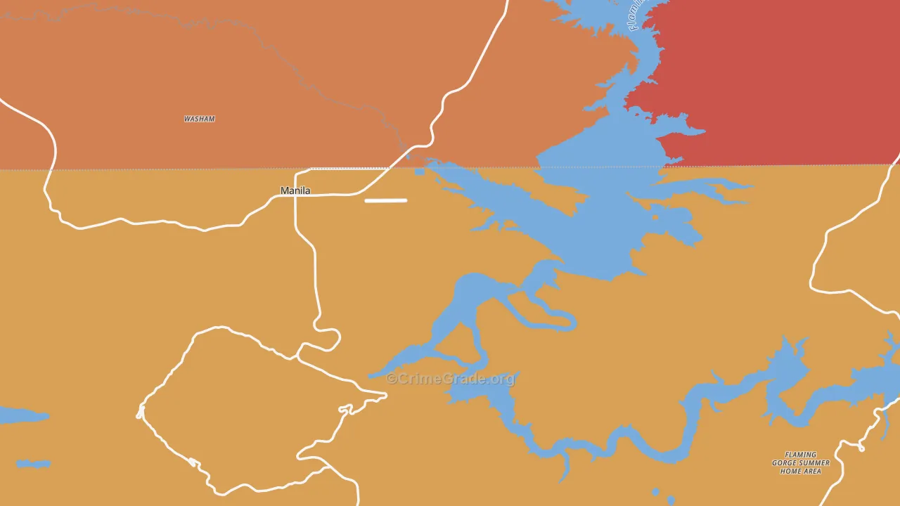 Daggett County, UT Map of Theft Rates