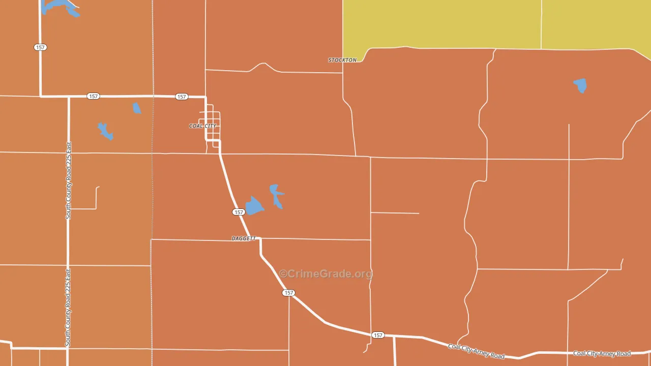 Daggett, IN Map of Theft Rates