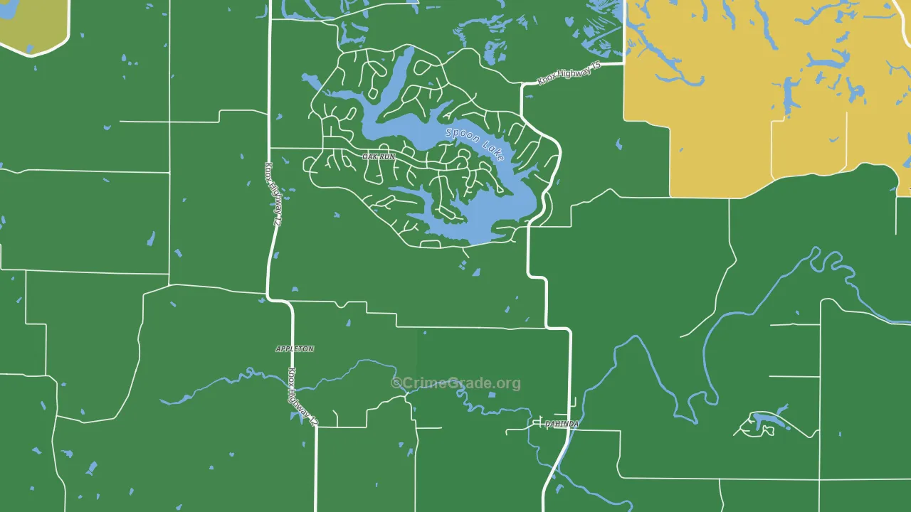 Dahinda, IL Map of Theft Rates