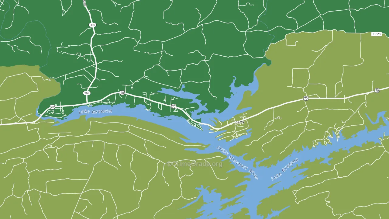 Daisy, AR Map of Theft Rates