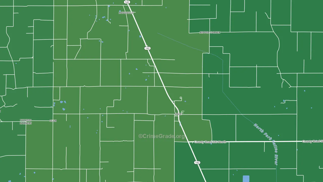 Dale, IL Map of Theft Rates