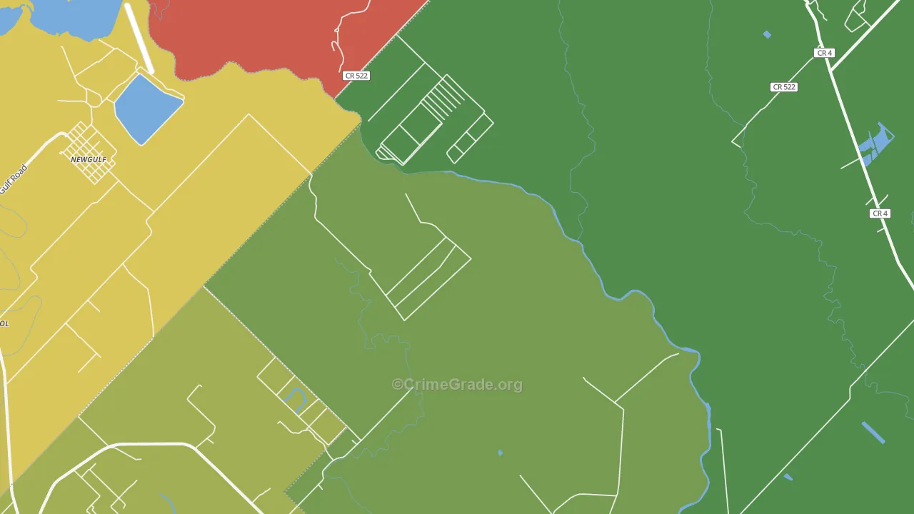 Danciger, TX Map of Theft Rates