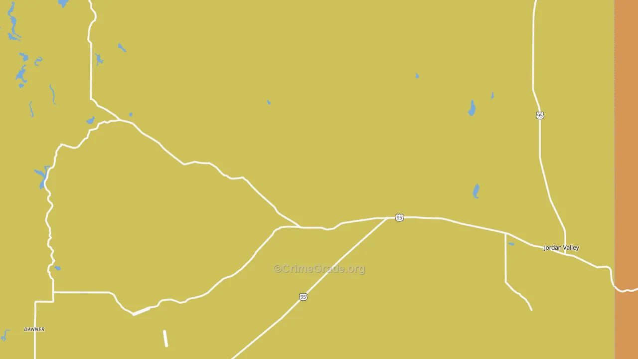 Danner, OR Map of Theft Rates