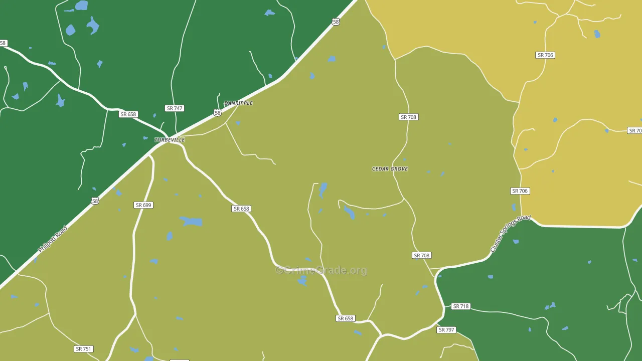 Danripple, VA Map of Theft Rates
