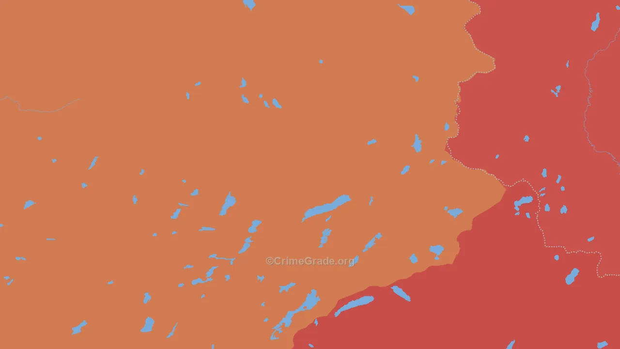 Dardanelle, CA Map of Theft Rates