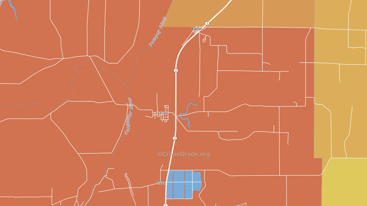 Darling, MS Map of Theft Rates