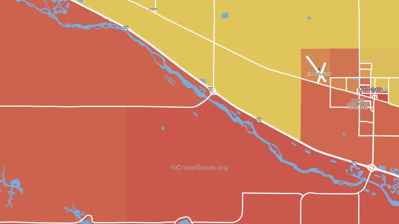 Darr, NE Map of Theft Rates