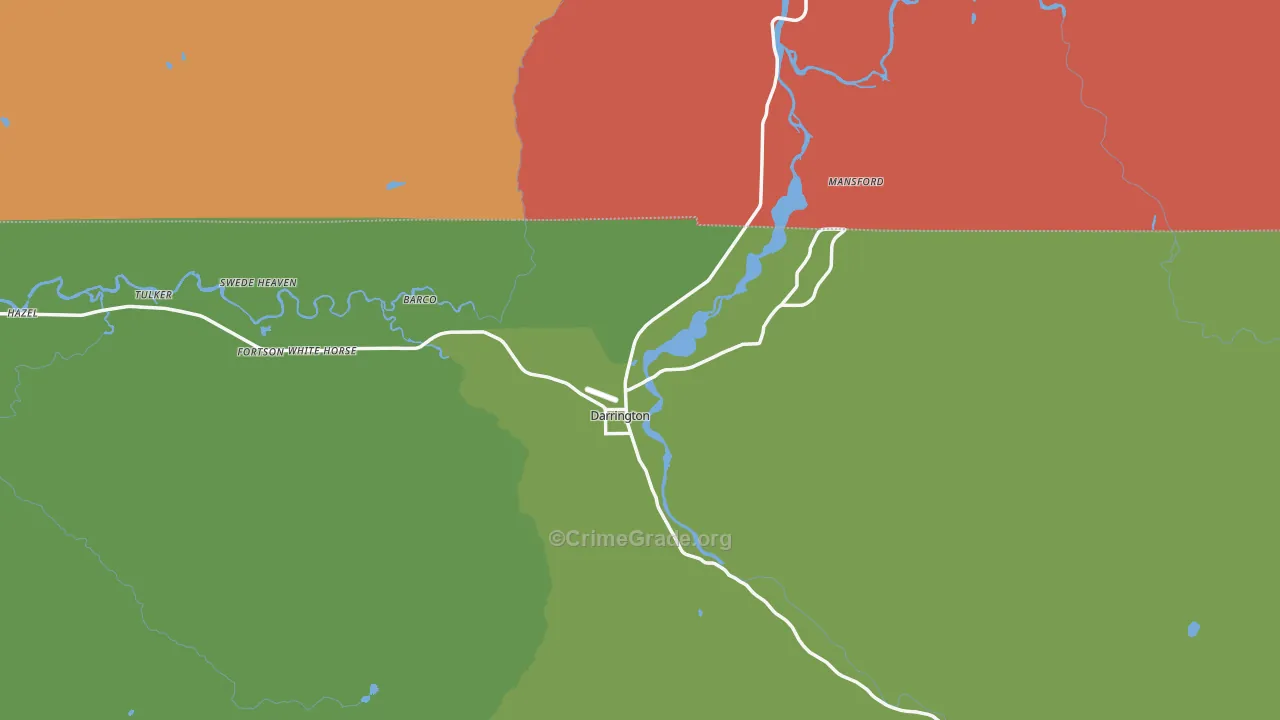 Darrington, WA Map of Theft Rates