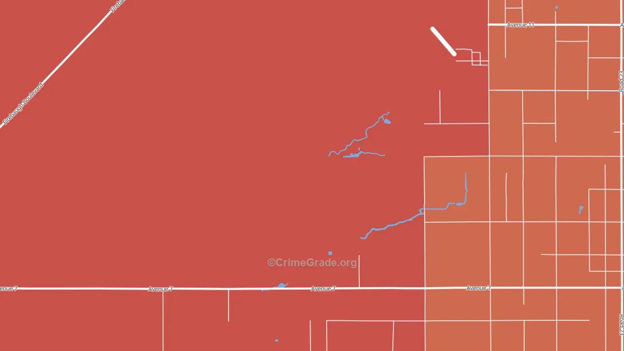 Daulton, CA Map of Theft Rates