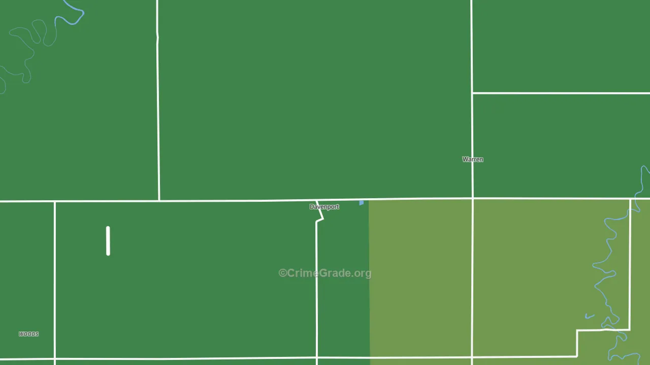 Davenport, ND Map of Theft Rates