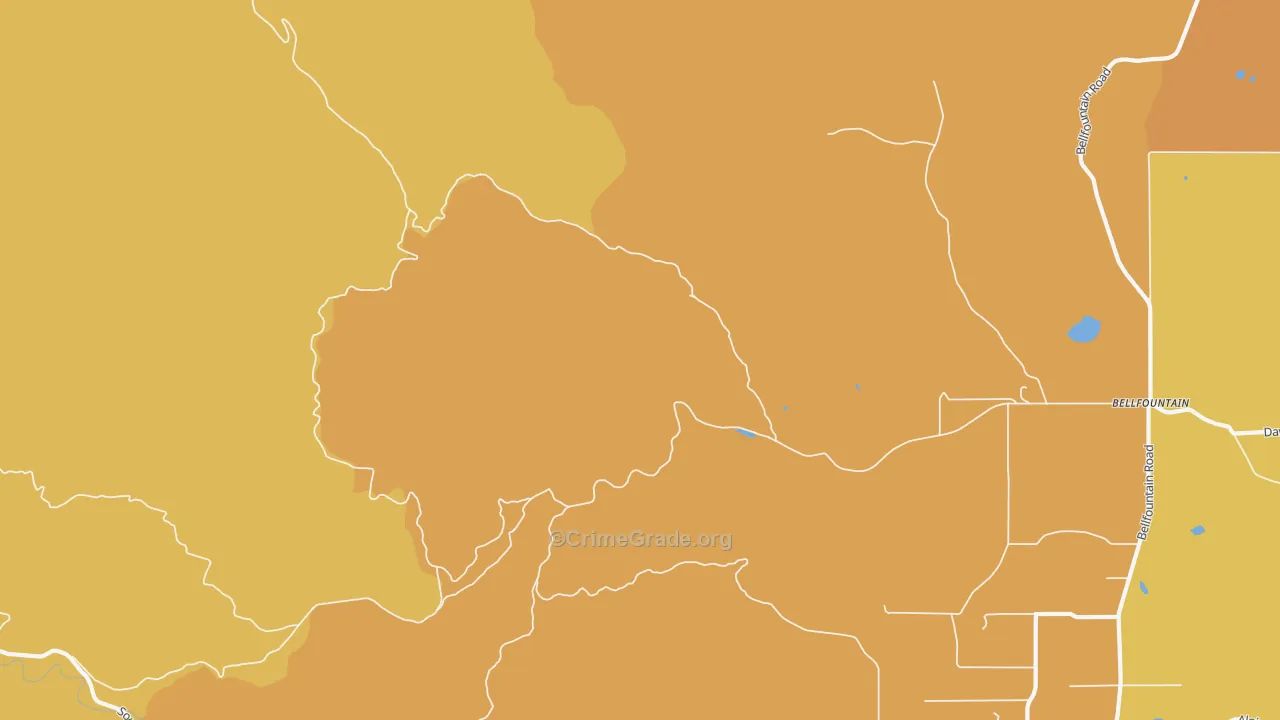 Dawson, OR Map of Theft Rates