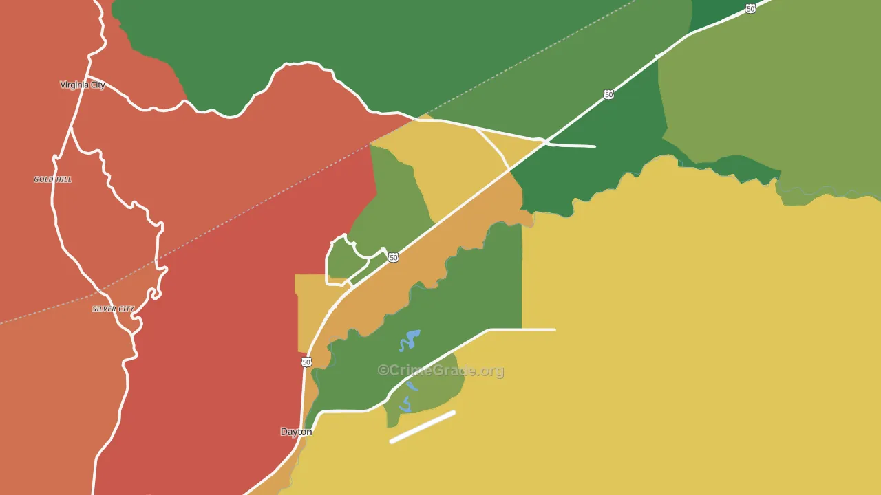 Dayton, NV Map of Theft Rates