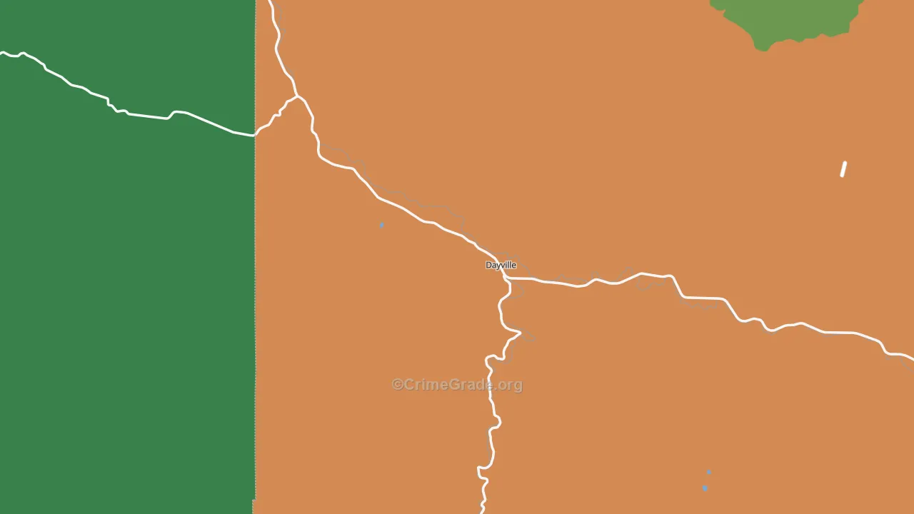 Dayville, OR Map of Theft Rates