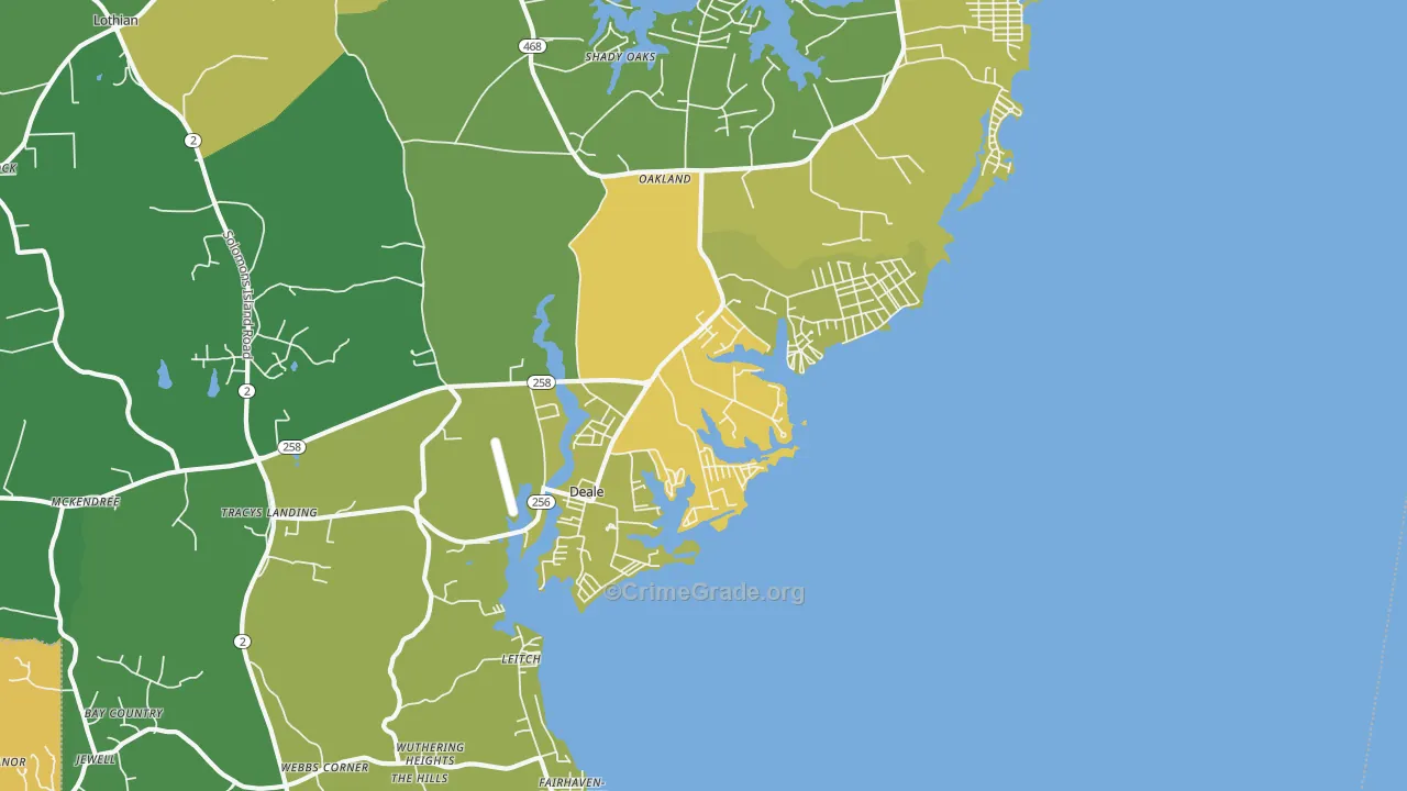 Deale, MD Map of Theft Rates