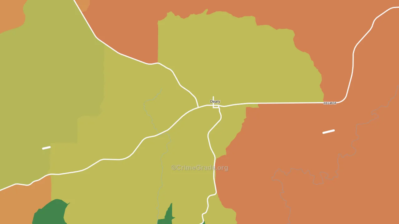 Deary, ID Map of Theft Rates