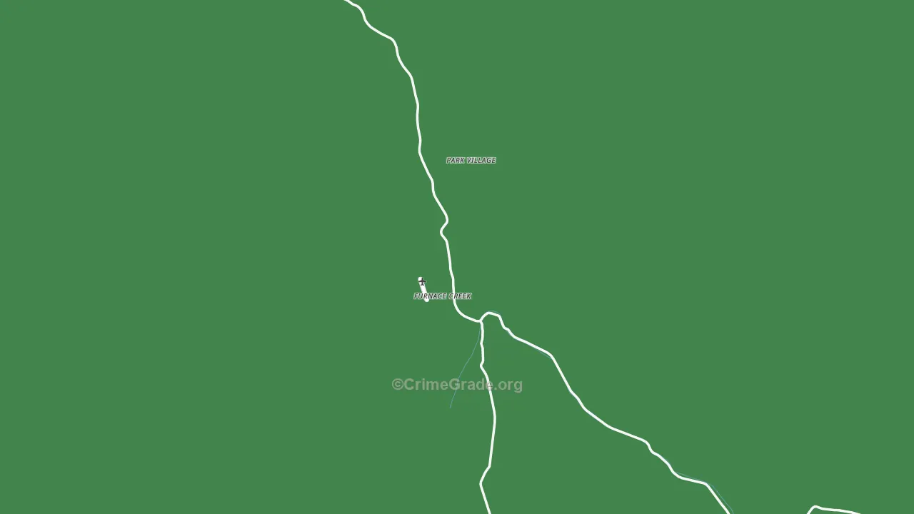 Death Valley, CA Map of Theft Rates