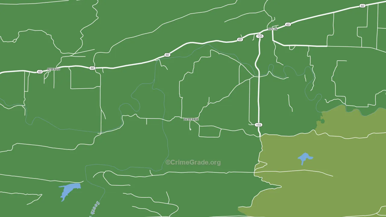 DeBaerrie, AR Map of Theft Rates