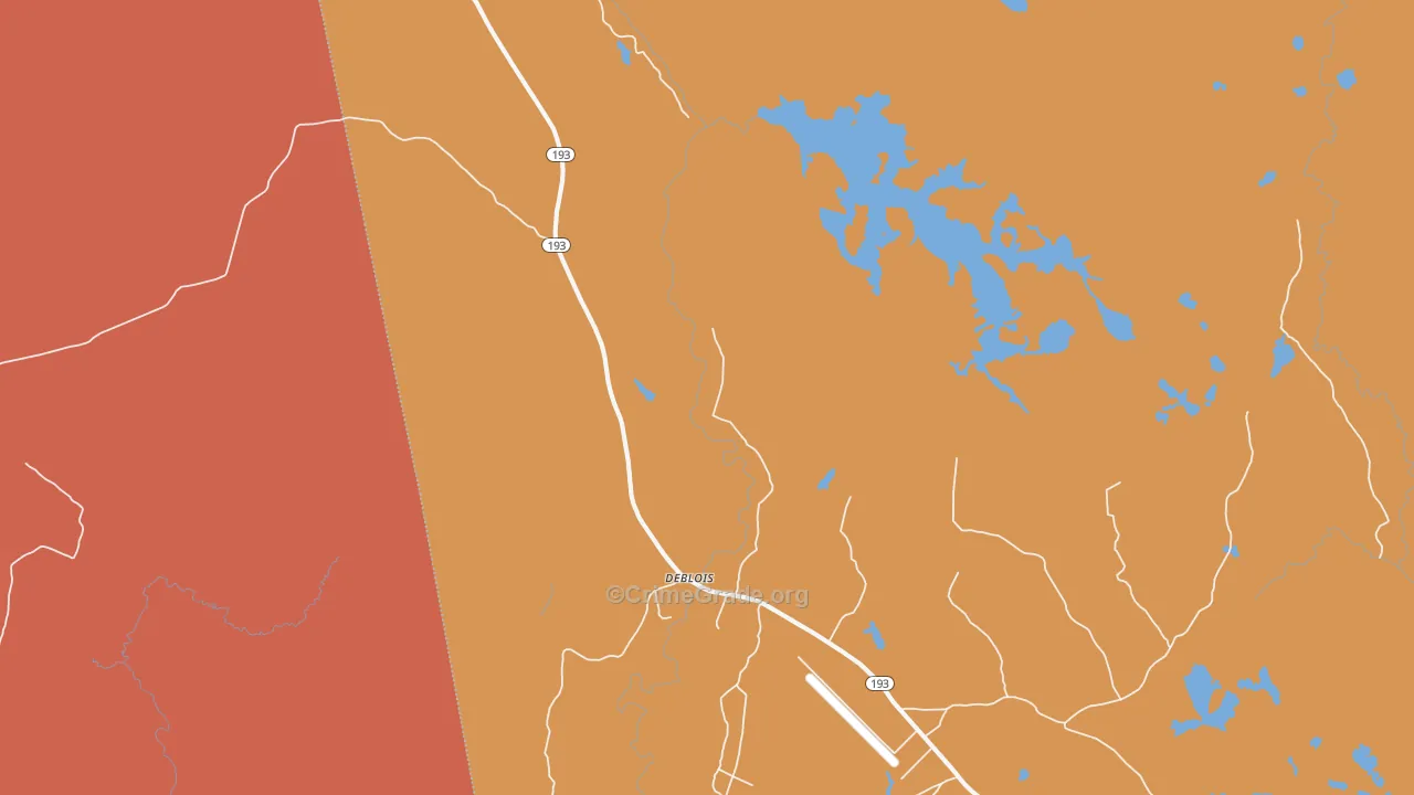 DeBlois, ME Map of Theft Rates
