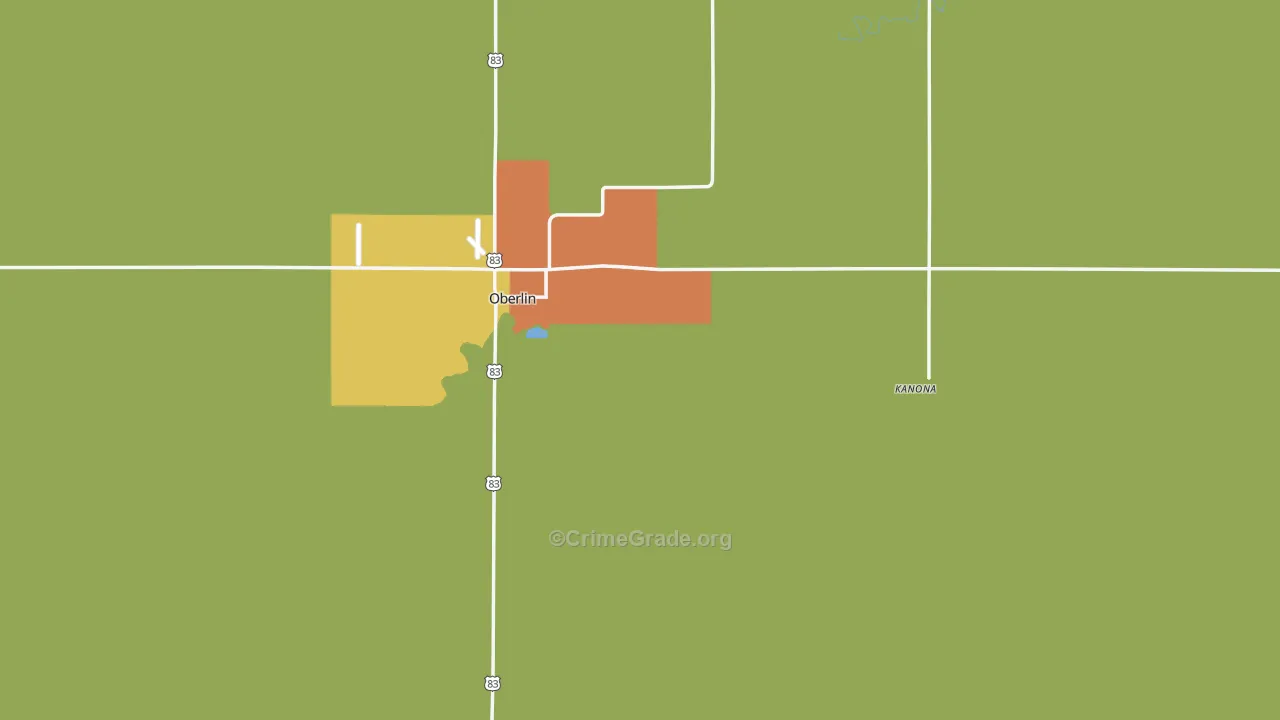 Decatur County, KS Map of Theft Rates