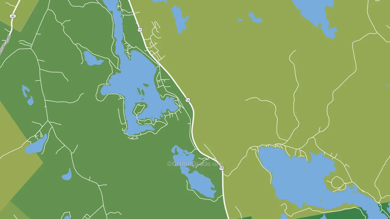 Dedham, ME Map of Theft Rates