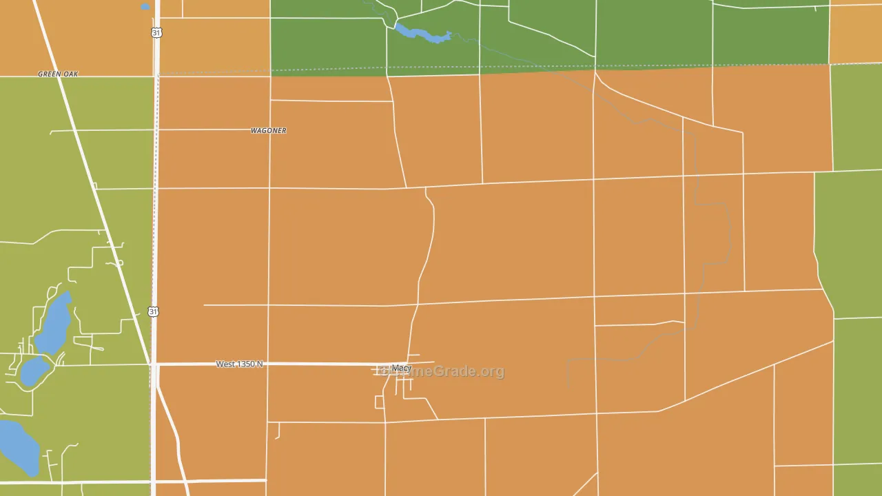 Deedsville, IN Map of Theft Rates