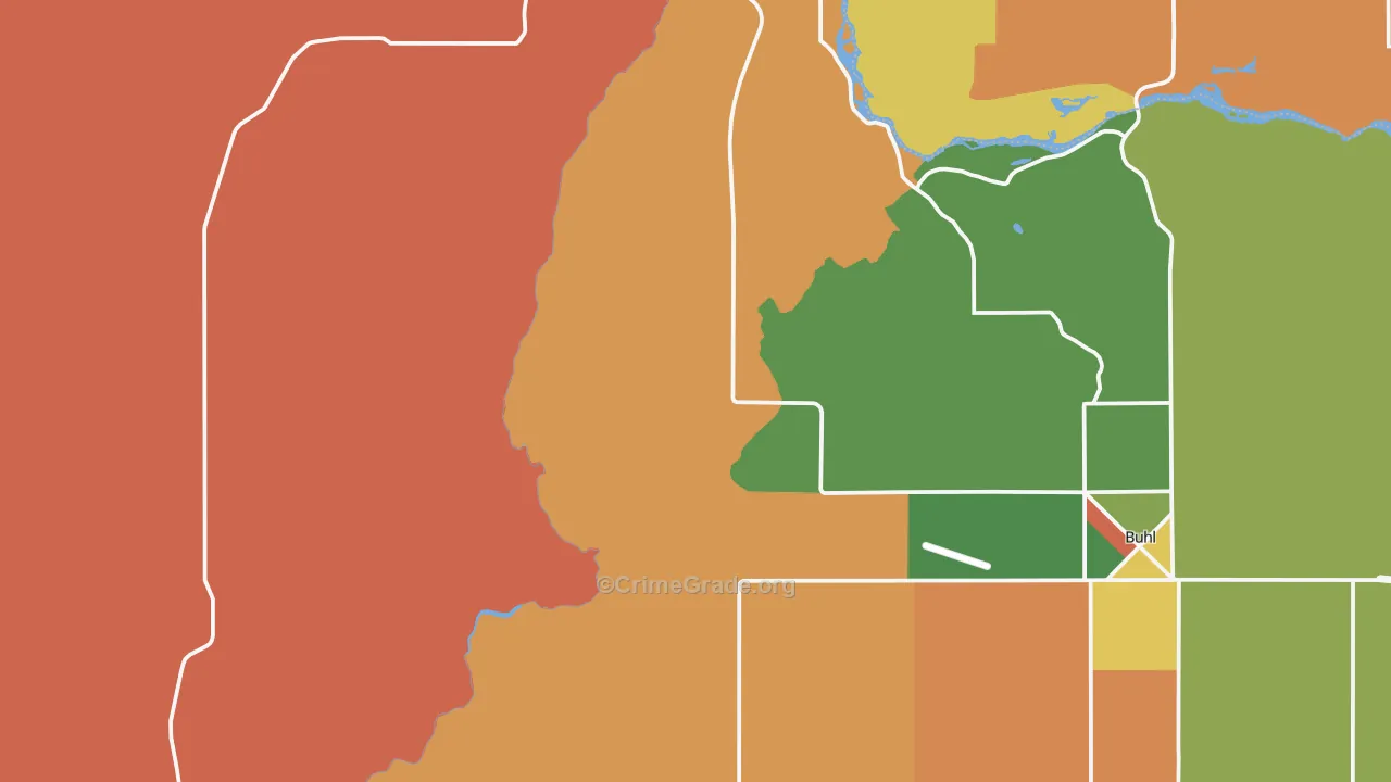 Deep Creek, ID Map of Theft Rates