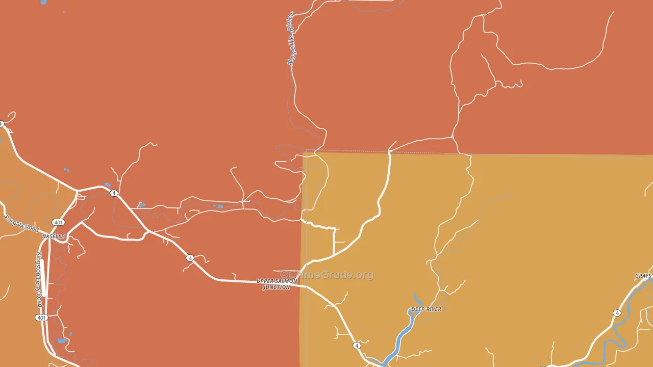 Deep River, WA Map of Theft Rates