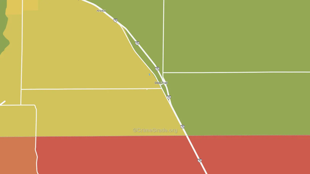 Deer Trail, CO Map of Theft Rates