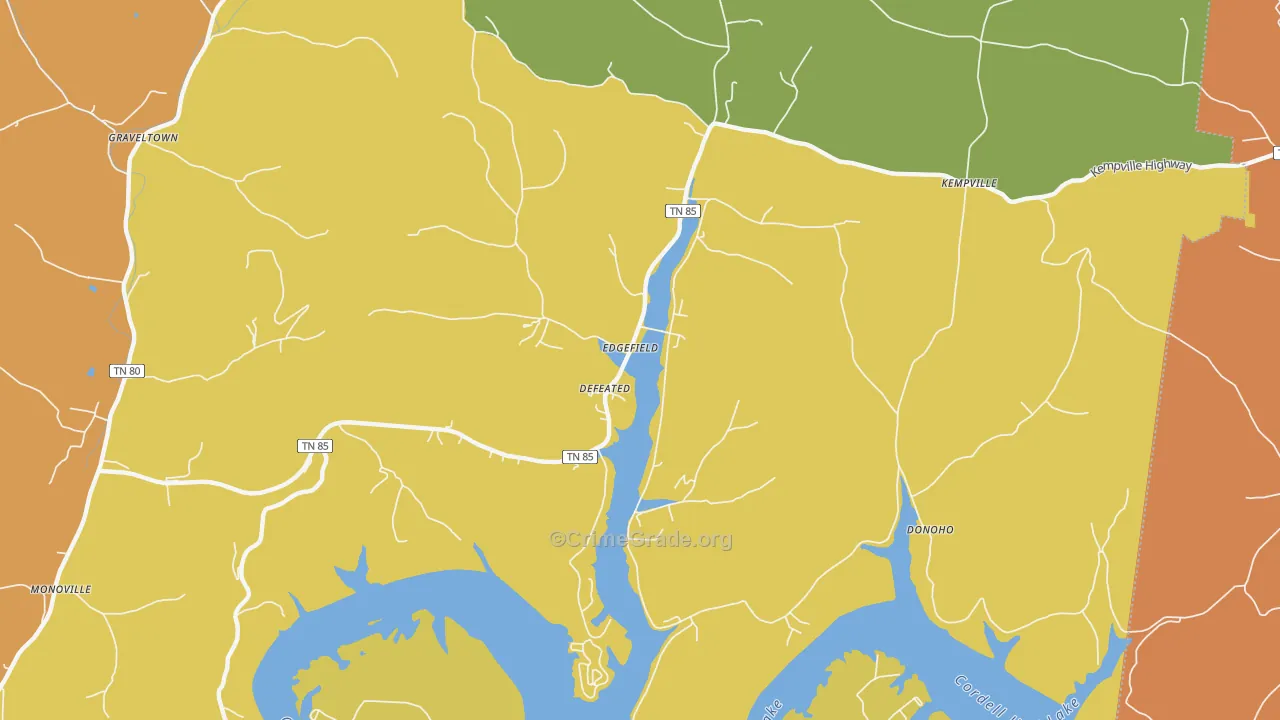 Defeated, TN Map of Theft Rates