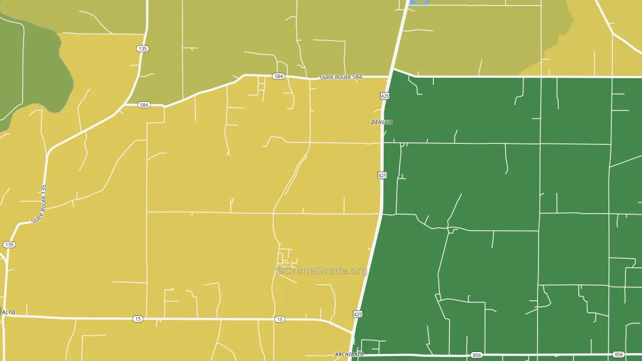 Dehlco, LA Map of Theft Rates