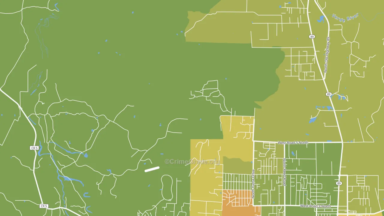 Del Rio, AZ Map of Theft Rates