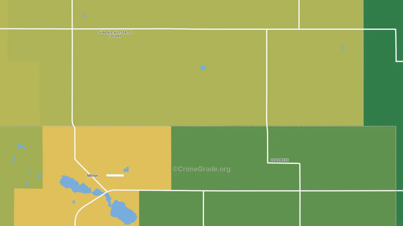 DeLamere, ND Map of Theft Rates