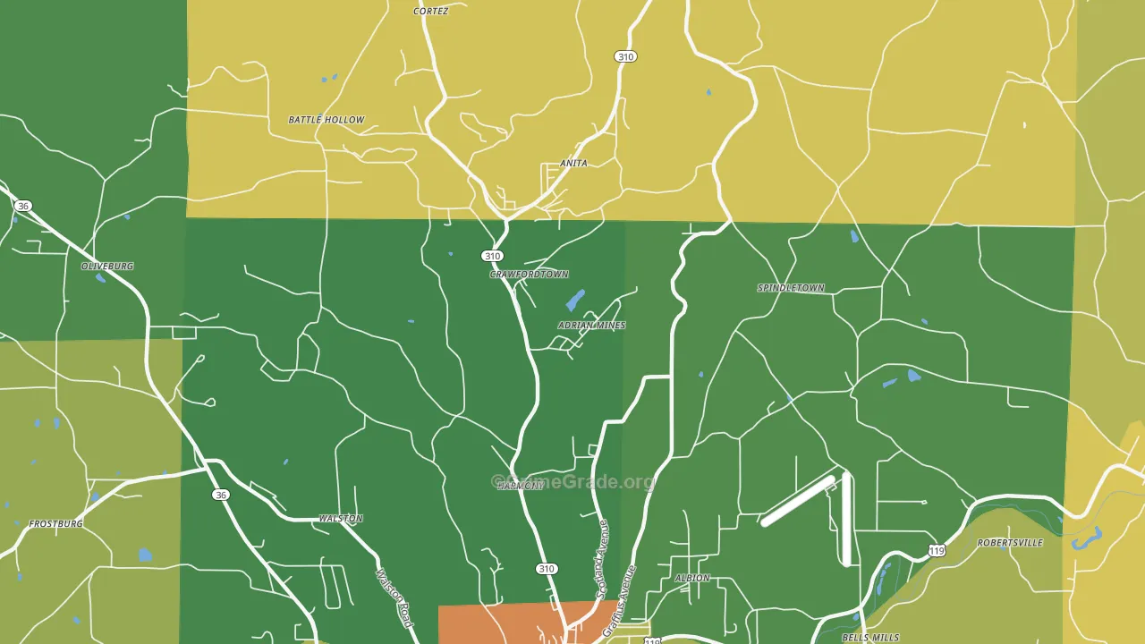 DeLancey, PA Map of Theft Rates