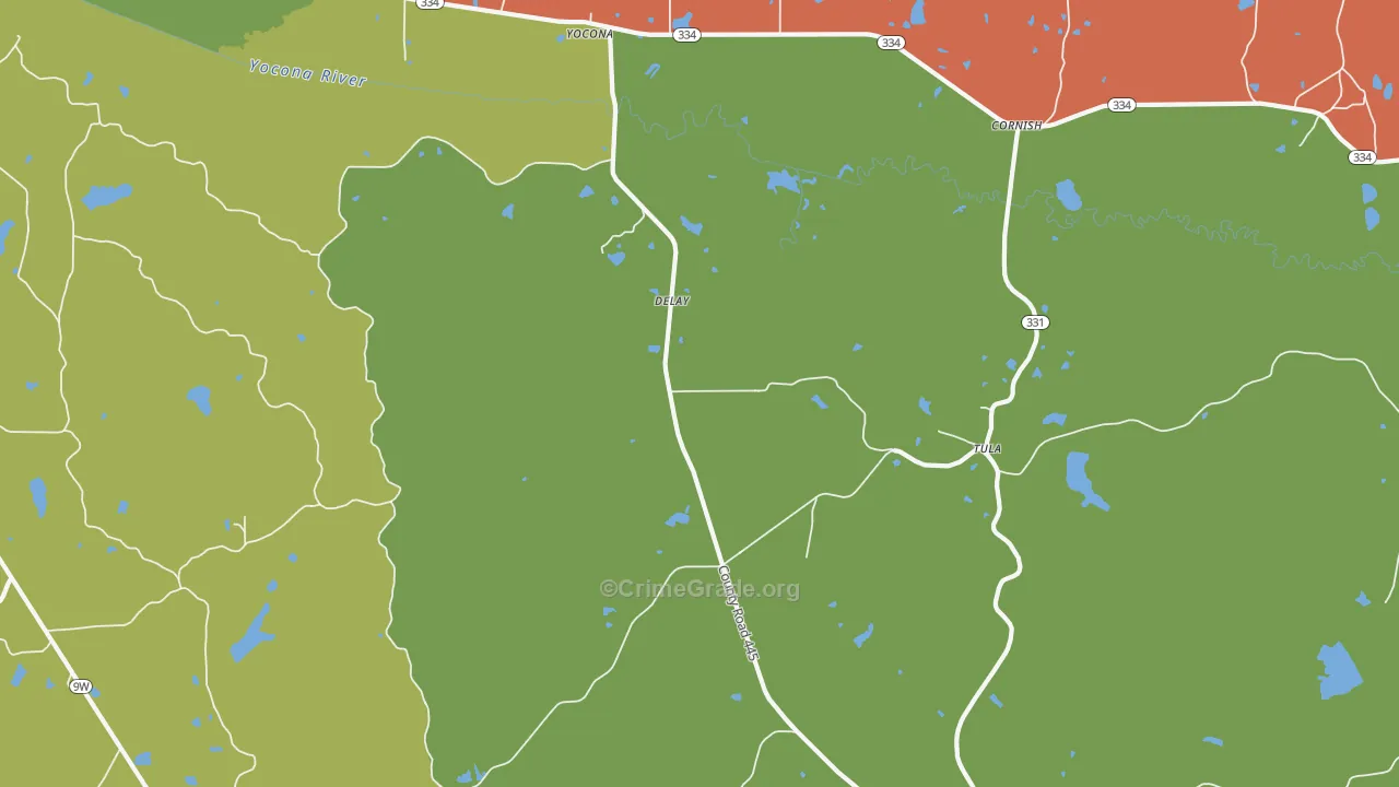 DeLay, MS Map of Theft Rates