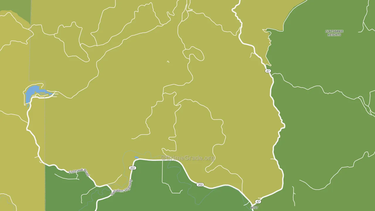 DeLena, OR Map of Theft Rates