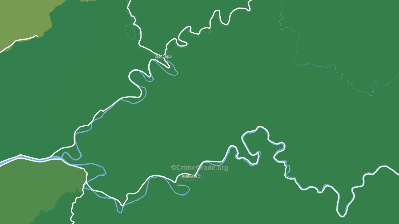 Dellwood, OR Map of Theft Rates