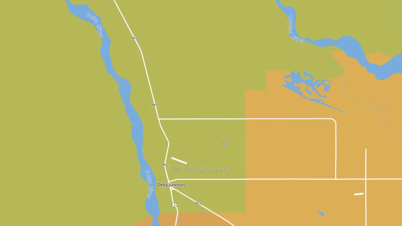 Delta Junction, AK Map of Theft Rates
