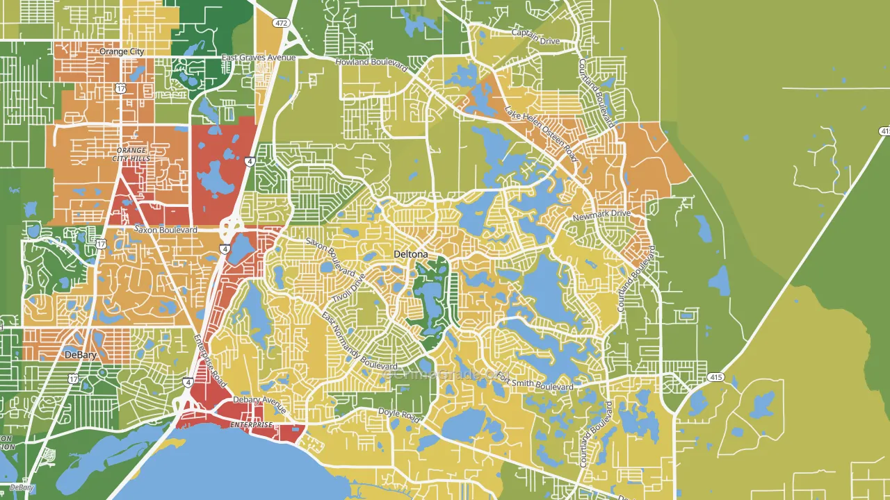 Deltona, FL Map of Theft Rates