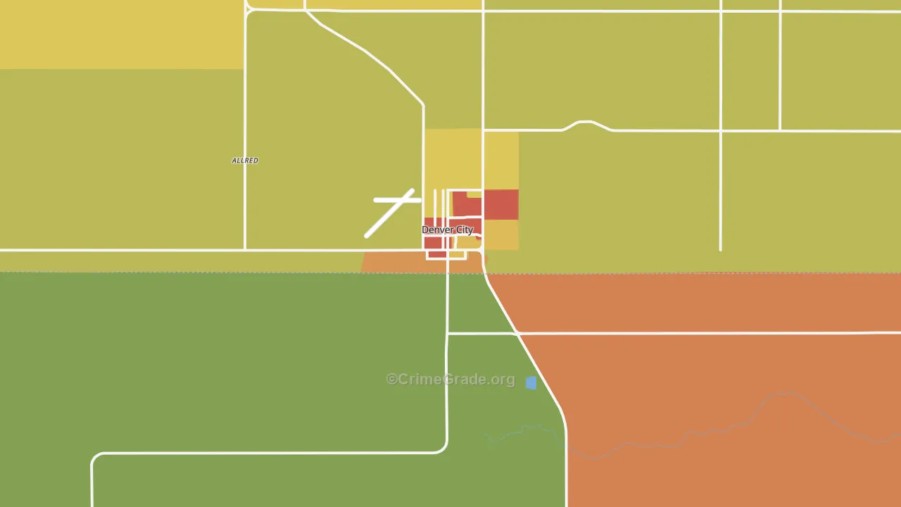 Denver City, TX Map of Theft Rates