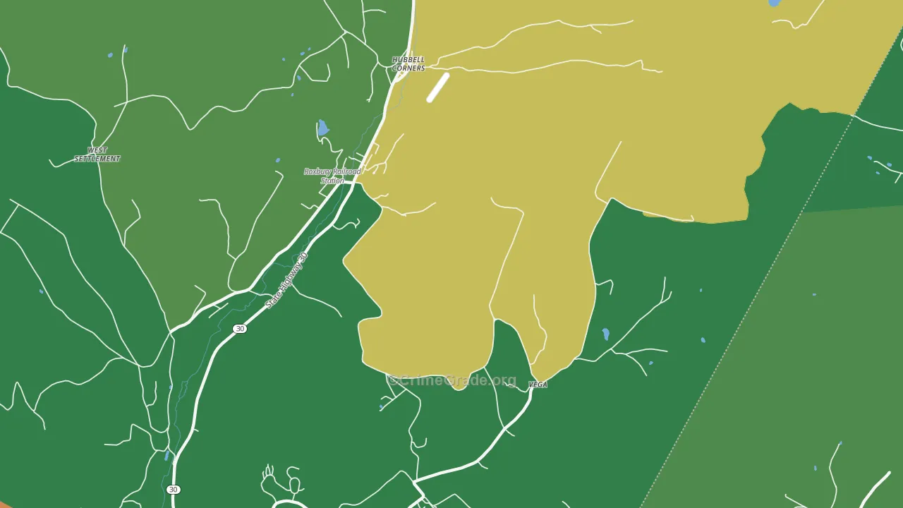 Denver, NY Map of Theft Rates