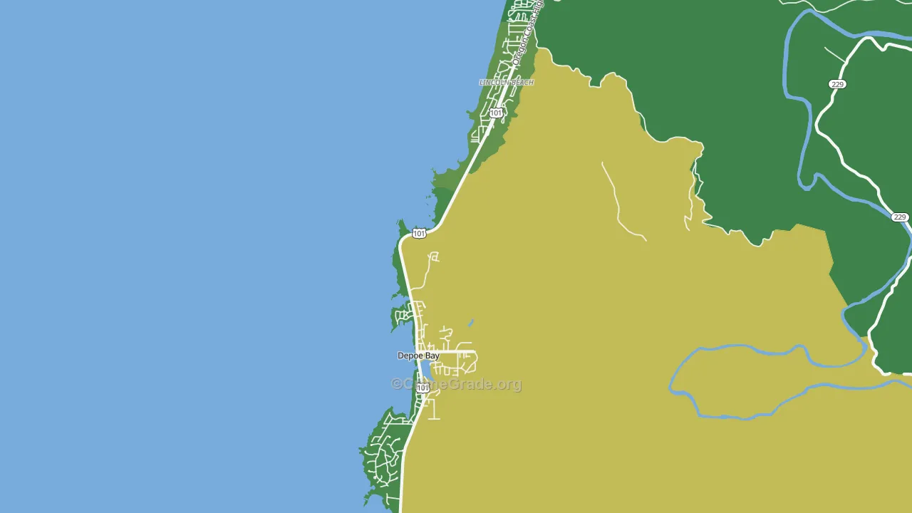 Depoe Bay, OR Map of Theft Rates