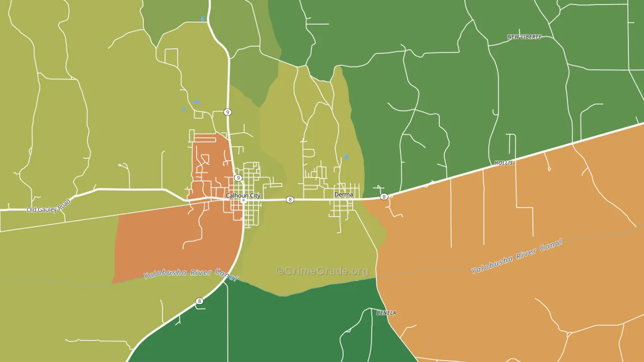 Derma, MS Map of Theft Rates