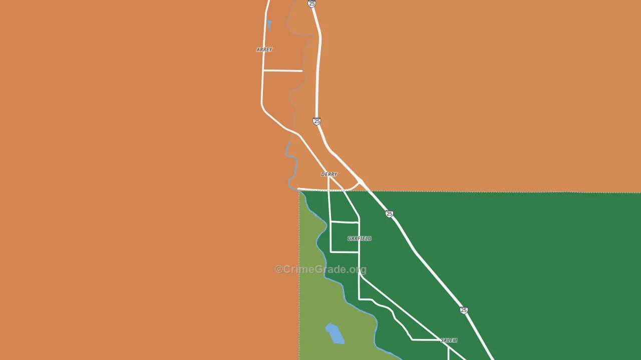 Derry, NM Map of Theft Rates