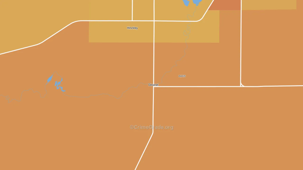 Deseret, UT Map of Theft Rates