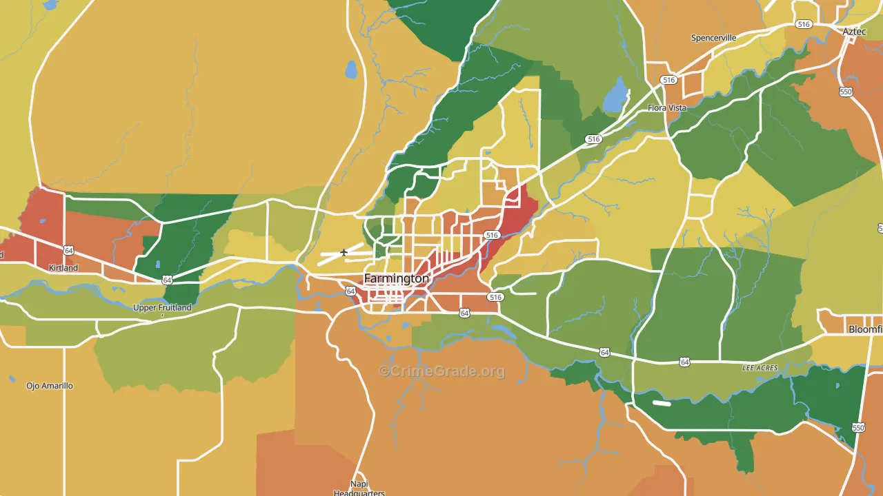DeSmet, NM Map of Theft Rates