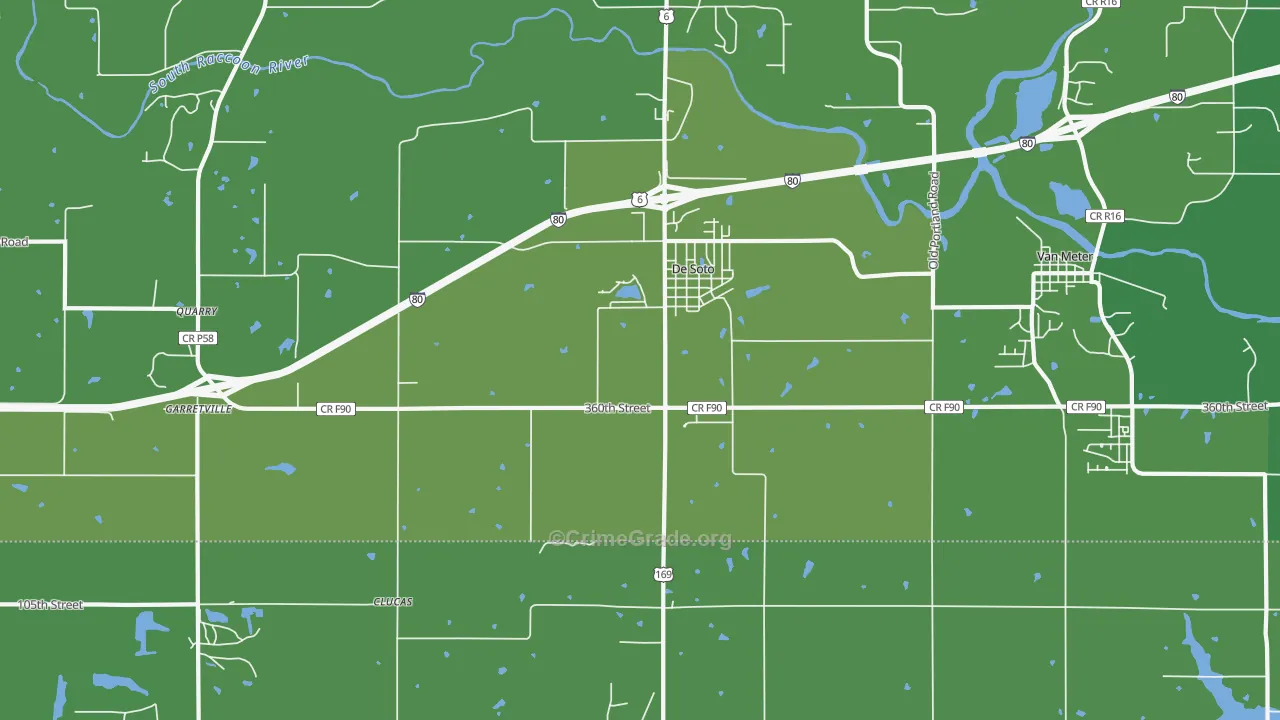 DeSoto, IA Map of Theft Rates